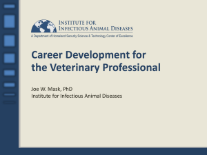 Career Development for the Veterinary Professional Joe W. Mask, PhD