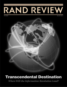 Transcendental Destination Where Will the Information Revolution Lead? Fall 2000