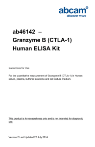 ab46142  – Granzyme B (CTLA-1) Human ELISA Kit