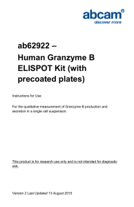 ab62922 – Human Granzyme B ELISPOT Kit (with precoated plates)