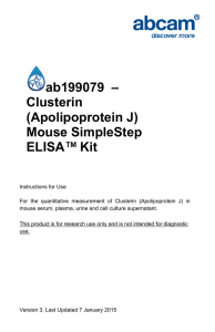 ab199079  – Clusterin (Apolipoprotein J) Mouse SimpleStep