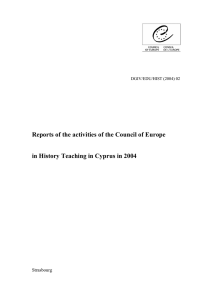 Reports of the activities of the Council of Europe Strasbourg