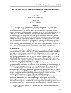 The U.S. Home Mortgage Markets during 1990-2004 and Financial Institutions