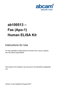 ab100513 – Fas (Apo-1) Human ELISA Kit Instructions for Use