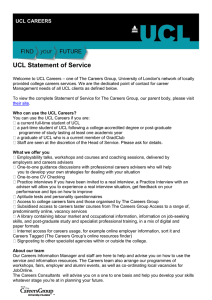 UCL Statement of Service  UCL CAREERS