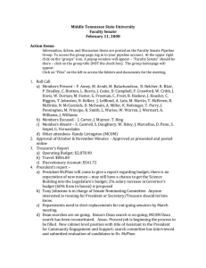 Middle Tennessee State University  Faculty Senate  February 11, 2008   