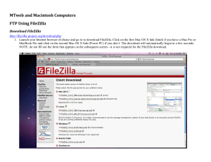 MTweb and Macintosh Computers FTP Using FileZilla Download FileZilla