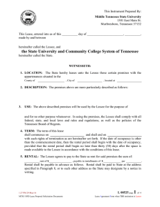 Middle Tennessee State University This Instrument Prepared By: 1301 East Main St.