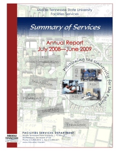 Summary of Services Annual Report July 2008—June 2009 Innovation