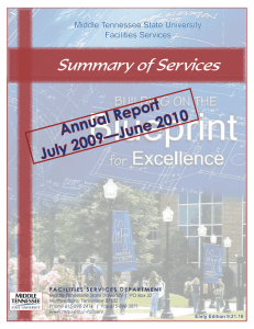 Summary of Services 2010 Annual Report July 2009—June