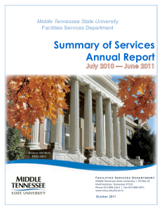 Summary of Services Annual Report July 2010 — June 2011