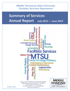 Summary of Services Annual Report July 2012 — June 2013