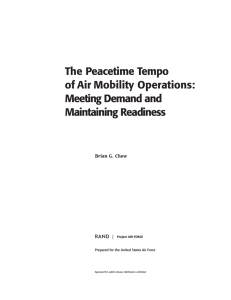 The Peacetime Tempo of Air Mobility Operations: Meeting Demand and Maintaining Readiness