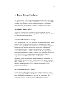4. Focus Group Findings