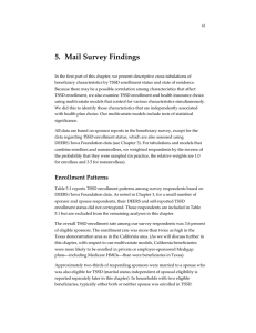 5. Mail Survey Findings