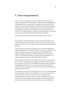 C. Focus Group Protocol