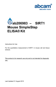 ab206983  –    SIRT1 Mouse SimpleStep ELISA® Kit