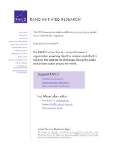 RAND-INITIATED RESEARCH 6
