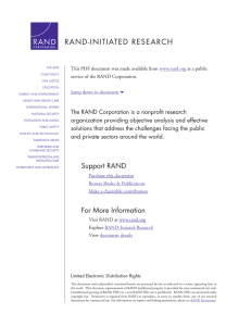 RAND-INITIATED RESEARCH 6