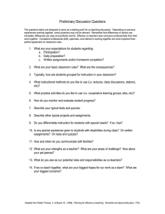 Preliminary Discussion Questions