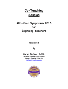 Co-Teaching Session  Mid-Year Symposium 2016