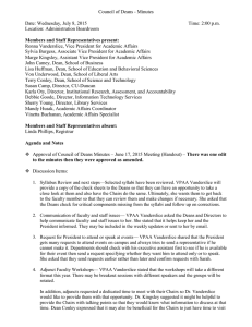 Council of Deans - Minutes  Date: Wednesday, July 8, 2015