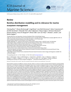 Benthos distribution modelling and its relevance for marine ecosystem management