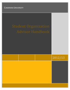 Student Organization Advisor Handbook 2012/13 C