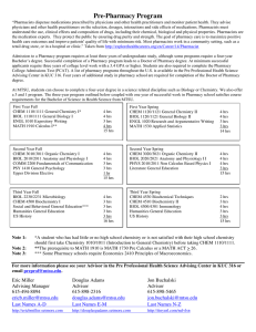 Pre-Pharmacy Program