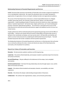 Middle Tennessee State University  Relationship Statement of Essential Requirements and Services