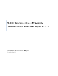 Middle Tennessee State University General Education Assessment Report 2011-12