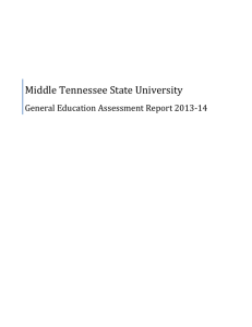 Middle Tennessee State University General Education Assessment Report 2013-14