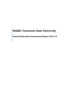 Middle Tennessee State University  General Education Assessment Report 2014-15