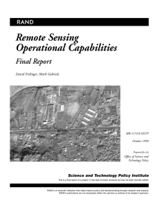 Remote Sensing Operational Capabilities R Final Report