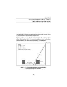 TRIGONOMETRIC CALCULATIONS FOR URBAN LINES OF SIGHT