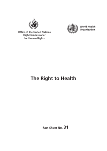 The Right to Health 31 Fact Sheet No. World Health