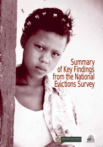 Summary of Key Findings from the National Evictions Survey