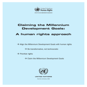 Claiming the Millennium Development Goals: A human rights approach