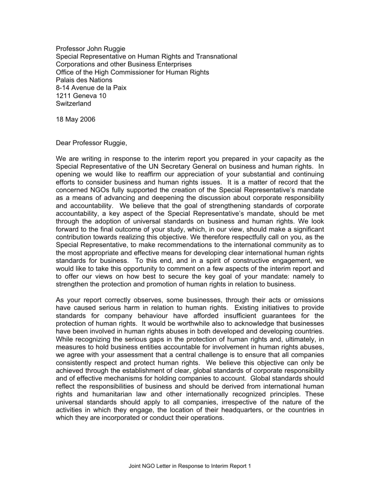 Prof. John Ruggee Document 12244802