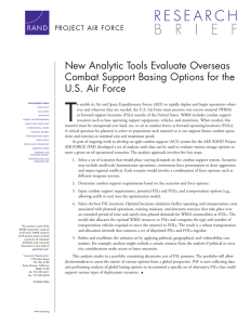 T New Analytic Tools Evaluate Overseas Combat Support Basing Options for the