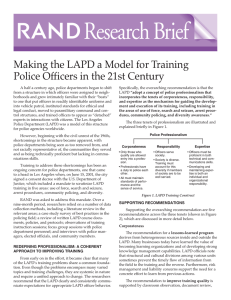 Making the LAPD a Model for Training