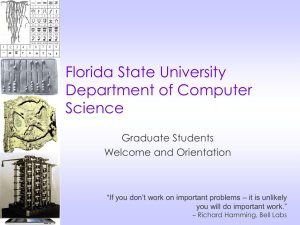 Florida State University Department of Computer Science Graduate Students