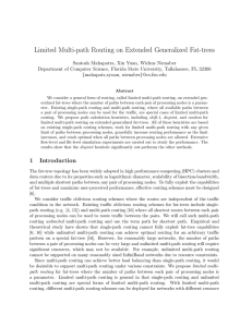 Limited Multi-path Routing on Extended Generalized Fat-trees