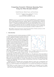 Computing Geometric Minimum Spanning Trees Using the Filter-Kruskal Method ★
