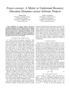 Project-entropy : A Metric to Understand Resource Allocation Dynamics across Software Projects