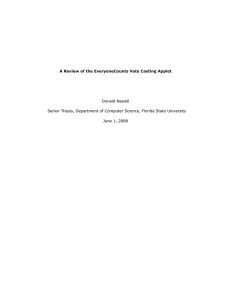 Donald Newell Senior Thesis, Department of Computer Science, Florida State University