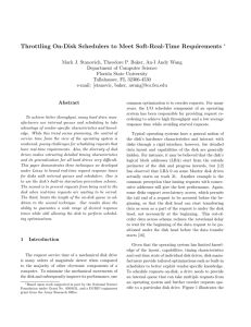 Throttling On-Disk Schedulers to Meet Soft-Real-Time Requirements