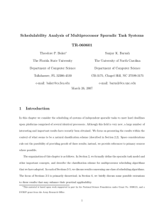 Schedulability Analysis of Multiprocessor Sporadic Task Systems TR-060601