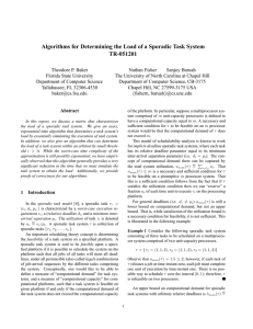 Algorithms for Determining the Load of a Sporadic Task System TR-051201