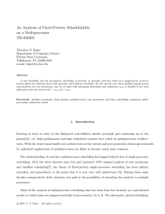 An Analysis of Fixed-Priority Schedulability on a Multiprocessor TR-050201